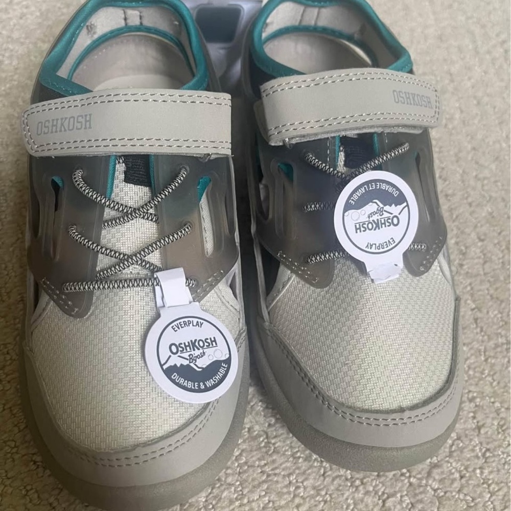 OshKosh B'gosh Gray and Green Sneakers for Active Adventures